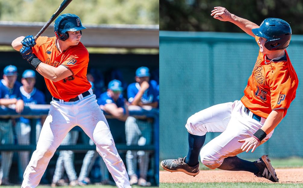 Freshman Cooper Kruk (Catalina Foothills HS) and sophomore Matt MacDonald combined to go 5-for-8 with five RBIs and five runs scored as the Aztecs Baseball bounced back with a 16-6 win in seven innings at Chandler-Gilbert Community College. The Aztecs are 24-24 overall and 16-19 in ACCAC conference play. They're back on the road on Friday against GateWay Community college in Mesa. Photos by Gilbert Alcaraz