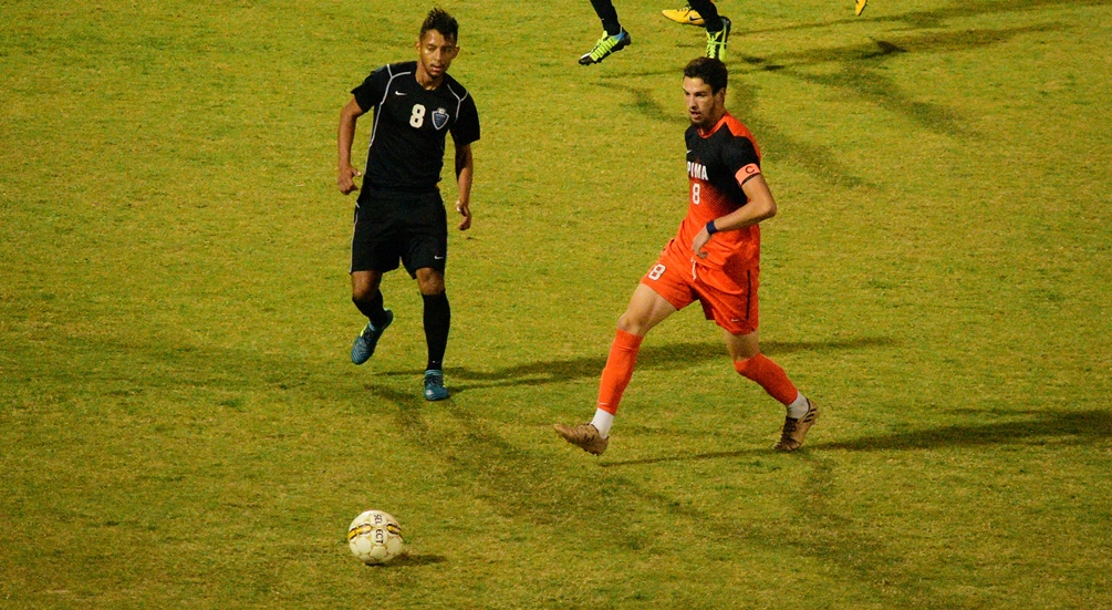 Sophomore midfielder AJ Valenzuela (Desert View HS) became the 19th Pima soccer player to be named NJCAA All-American. He earned first team honors after leading the Aztecs to a third place finish at the NJCAA Division I Tournament. Photo by Ben Carbajal.