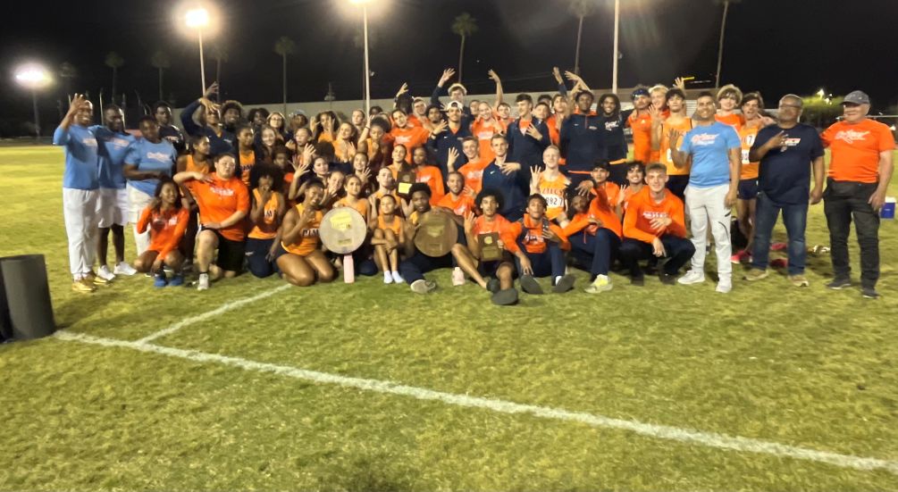 The Aztecs Men's Track & Field team earned its fourth straight Region I Team Championship after scoring a total of 247 points. They came away with six individual champions. The Aztecs Men's and Women's Teams will compete at the NJCAA Division I National Championships on May 14-16 in Hobbs, NM. Photo by Raymond Suarez