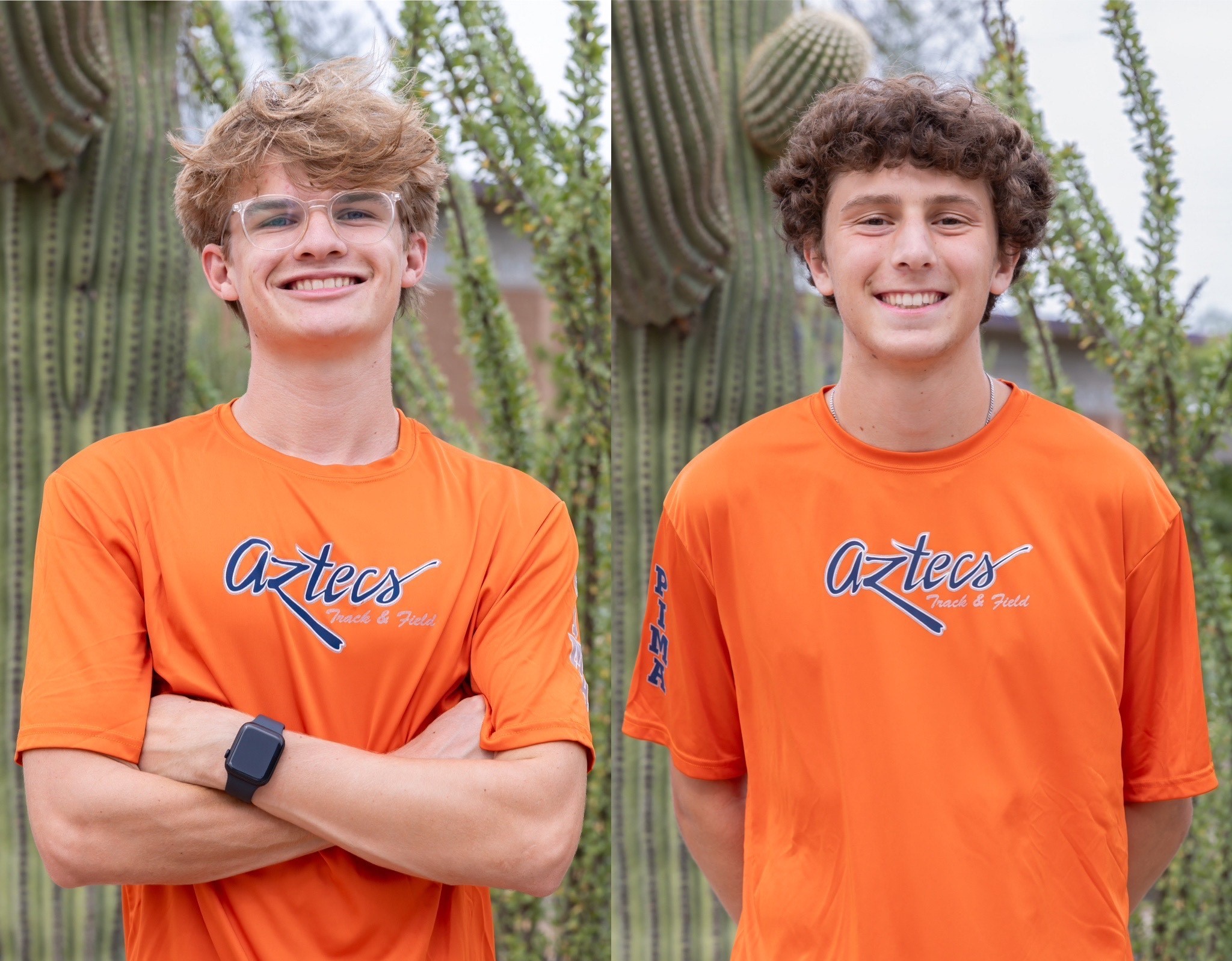 Freshman Noah Brunet and sophomore Evan Rasoumoff were the top finishers for the Aztecs at the George Kyte Invitational on Saturday held at Buffalo Park in Flagstaff. Brunet took ninth place (24:23.3) and Rasoumoff was 20th with 25:39.9. Photos by Stephanie van Latum