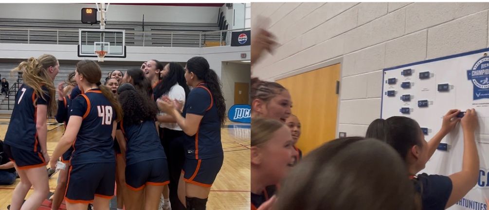 The No. 4 seeded Aztecs Women's Basketball upset No. 1 Johnson County Community College 68-67 to advance to their second straight NJCAA Division II National Championship game. The Aztecs snapped the Cavaliers 38-game winning streak dating back to the 2024-25 season. Pima will play No. 6 Kirkwood Community College on Saturday at 6:00 p.m. (EDT); 3:00 p.m. (MST). Photos by Raymond Suarez